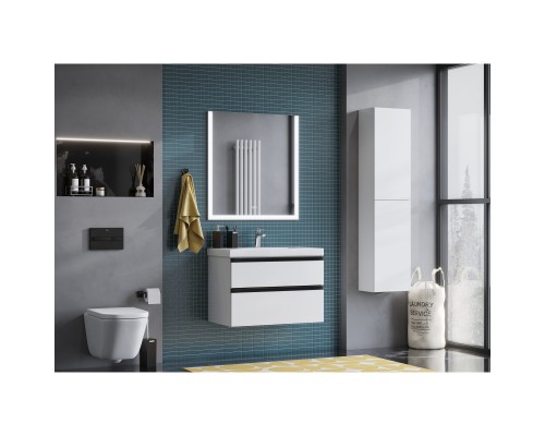 Тумба с раковиной белый глянец 80 см Roca Domi 857536806 + 3279A4000