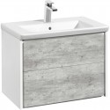Тумба с раковиной бетон/белый матовый 70 см Roca Ronda ZRU9303003 + 327471000