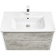 Тумба с раковиной бетон/белый матовый 80 см Roca Ronda ZRU9303004 + 327470000