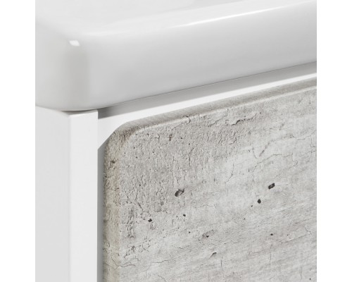 Тумба с раковиной бетон/белый матовый 80 см Roca Ronda ZRU9303004 + 327470000