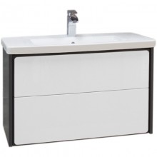 Тумба с раковиной белый глянец/антрацит 80 см Roca Ronda ZRU9302965 + 327470000
