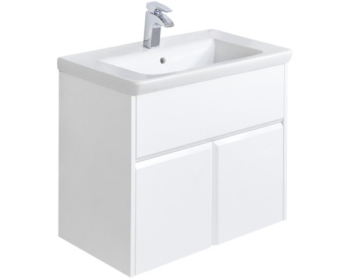 Тумба с раковиной белый глянец 60 см Roca Up ZRU9303010 + 327472000