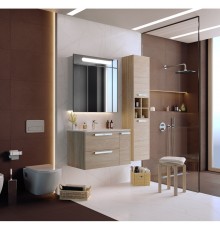 Комплект мебели светлый дуб 80 см Roca Lago 857296444 + 32799C000 + ZRU9000033