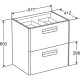 Тумба с раковиной фиолетовый 60 см Roca The Gap ZRU9302742 + 327472000