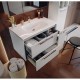 Комплект мебели белый глянец 80 см Roca Lago 857296806 + 32799C000 + ZRU9000033