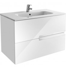 Тумба с раковиной белый глянец 80 см Roca Victoria Nord Ice Edition ZRU9302731 + 32799C000