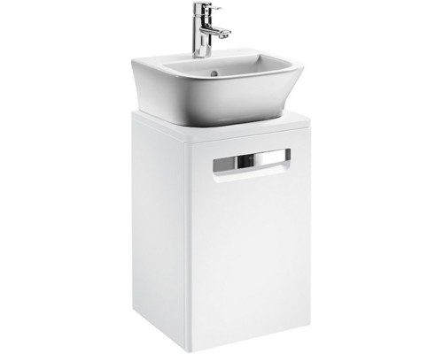 Тумба с раковиной белый матовый 45 см Roca The Gap ZRU9302735 + 327477000