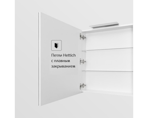 Зеркальный шкаф 50x70 см белый глянец L Roca Oleta A857643806