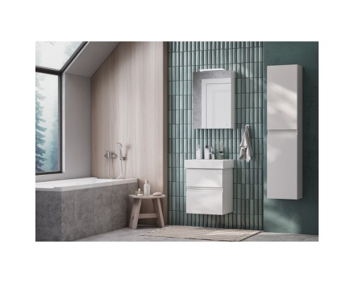 Зеркальный шкаф 50x70 см белый глянец L Roca Oleta A857643806