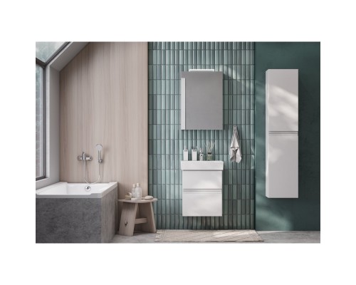 Зеркальный шкаф 50x70 см белый глянец L Roca Oleta A857643806