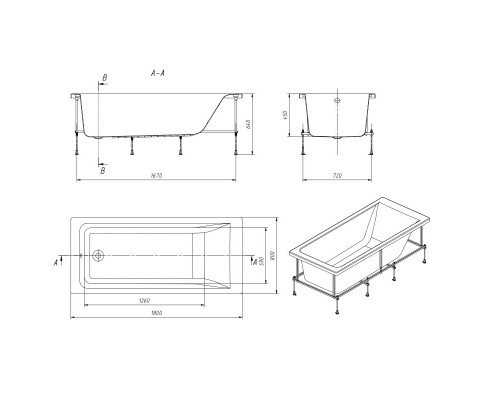Акриловая ванна 180x80 см Roca Easy 248618000