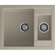 GRANFEST Мойка композит QUADRO GF-Q--610K 1.5-чаши. 610*500мм  топаз арт.GF-