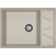 GRANFEST Мойка композит VERTEX, GF-V-680L, чаш+кр 680*500, топаз