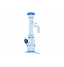 Сифон Ани 1 1/4"* 40с отводом стиральной машины, ANI PLAST