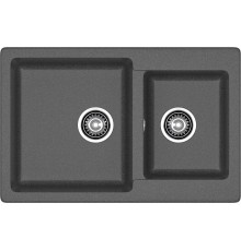 GRANFEST Мойка композит PRACTIK GF-P--780K  2 чаши 780*510 мм графит арт.GF-