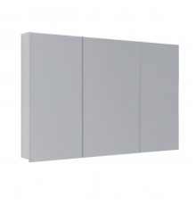 Шкаф зеркальный Lemark UNIVERSAL 120х80 см 3-х дверный, цвет корпуса: Белый глянец