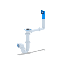 Сифон Ани 1 1/2"*40 прямоточный с переливом мойки, ANI PLAST