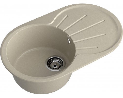 GRANFEST Мойка композит RONDO GF-R--750L  чаша с крылом 750*460мм   топаз арт.GF-
