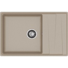 GRANFEST Мойка композит LEVEL, GF-LV-760L, чаш+кр 760*500, песочный