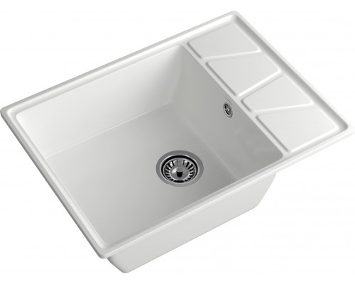 GRANFEST Мойка композит VERTEX, GF-V-680L, чаш+кр 680*500, иней