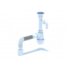Сифон Ани 1 1/4"* 40с отв. с/м с г/тр 40х50, ANI PLAST