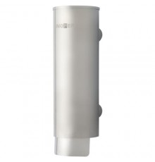 диспенсер для мыла цилиндрический из нержавеющей стали матовый, 300 мл.