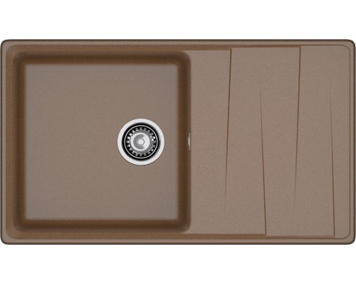 GRANFEST Мойка композит LEVEL , GF-LV-860L, чаша+крыло 860*500, терракот
