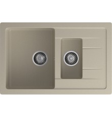 GRANFEST Мойка композит QUADRO GF-Q--775KL 1.5-чаш+крыло 775*500мм   топаз арт.GF-