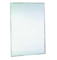зеркало антивандальное 600х450 с рамкой из нержавеющей стали матовой