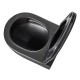 GLAZER BLACK MATT Унитаз подвесной безободковый с сиденьем микролифт,черный, LM, 9612004