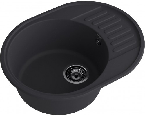 GranFest QUARZ (ECO-58) Мойка чаша+кр 620*480 (черный)