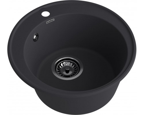 GranFest QUARZ (ECO-08) Мойка чаша D=480мм (черный)
