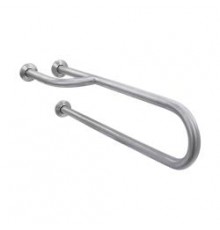 Поручень полукруглый левый неподвижный с тремя точками опоры, матовый.