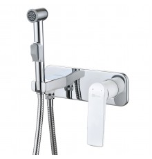 Allegro Смеситель для биде, гигиен.душ на стену держ.на теле, р/ОД, хром/белый, LM, LM5919CW