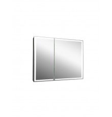 Зеркало-шкаф Mirror Box black Led 1000х800