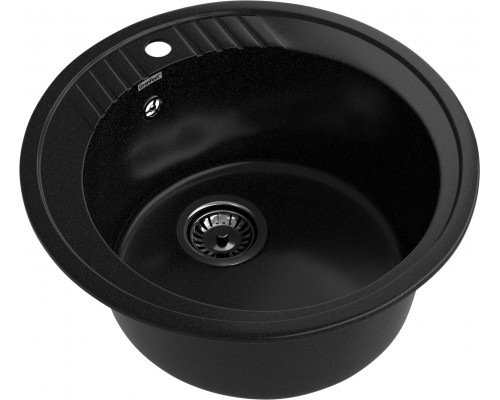 GRANFEST Мойка композит RONDO GF-R--520   D=520 мм   черный   арт.GF-