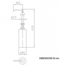 Диспенсер встраиваемый в раковину для мыла 1000 мл.
