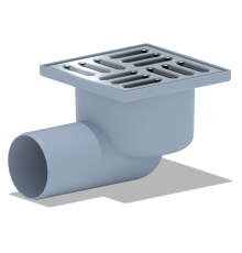 Трап гор.вып. 50 н/рег.с решеткой из нержавеющей стали 10x10 ANIPLAST