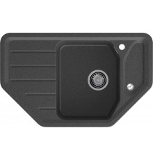 GRANFEST Мойка композит CORNER  GF-C--800E угловая 800*500мм  графит арт.GF-C