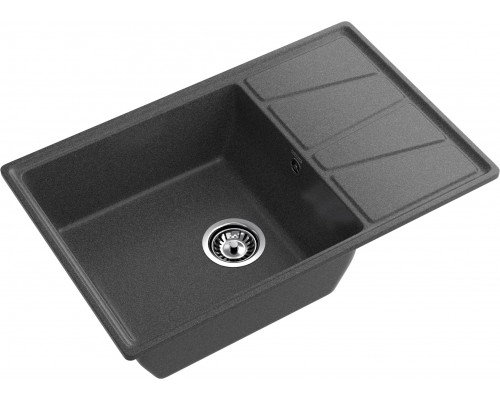 GRANFEST Мойка композит VERTEX, GF-V-780L, чаш+кр 780*500, графит