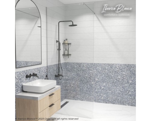 Душевая перегородка IBERICA BLANCA Mod.602 Walk In прозрачное стекло/хром 120х200см (IB602.SC.200.120)