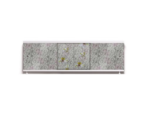 ОПТИМА_Decor Экран для ванны 170 см,ПВХ с офсетной печатью,(цветочный вальс-003), ALAVANN