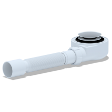 Сиф. для душ. под.1 1/2**50 h=55 mm с г/т 375 хром, клик-клак грибок , ANI PLAST