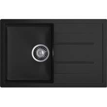GRANFEST Мойка композит QUADRO GF-Q--780L  чаша с крылом 780*500 мм  черный арт.GF-