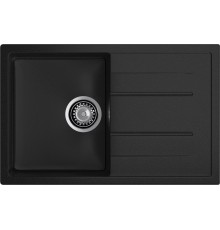 GRANFEST Мойка композит QUADRO GF-Q--780L  чаша с крылом 780*500 мм  черный арт.GF-