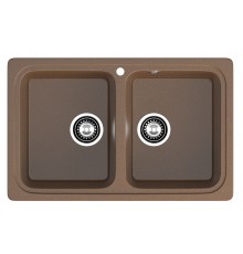 GRANFEST Мойка композит STANDART GF-S--780K  2 чаши 780*510 мм  терракот арт.GF-