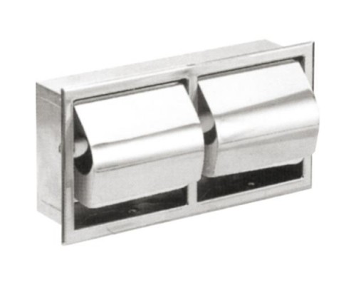 Двойной  горизонтальный встраиваемый диспенсер для туалетной бумаги