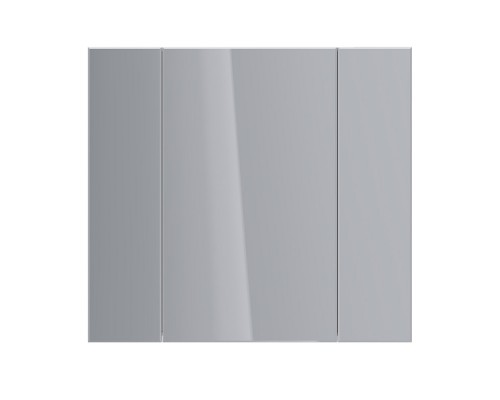 Шкаф зеркальный Lemark UNIVERSAL 90х80 см 3-х дверный, цвет корпуса: Белый глянец