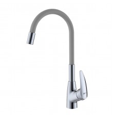 Linara Смеситель для кухни, гиб.излив 261мм, р/ОД, хром/серый, LM, LM0415C-Gray