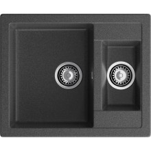 GRANFEST Мойка композит QUADRO GF-Q--610K 1.5-чаши. 610*500мм графит арт.GF-